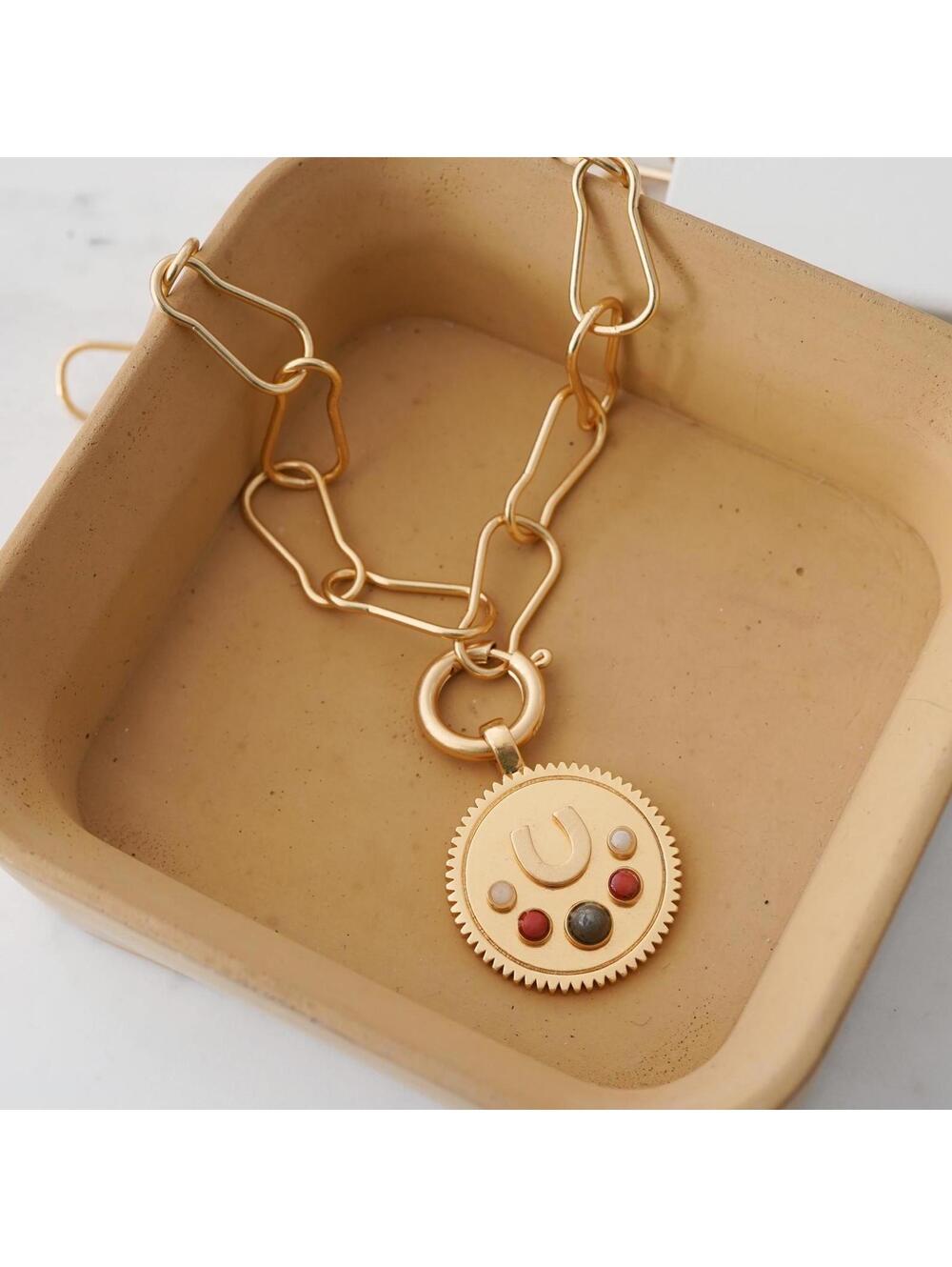 Madewell Horseshoe Coin Pendant Necklace